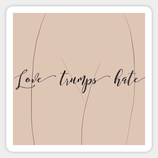 Love trumps hate contemporary art work Sticker by penandbea